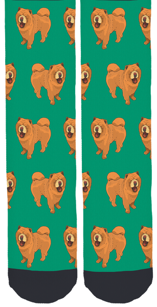 Chowder the Bear Dog Green Crew Socks