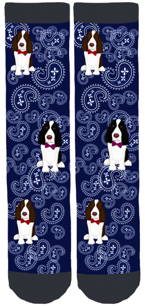 English Springer Rescue America Crew Socks