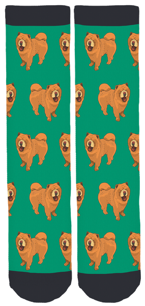 Chowder the Bear Dog Green Crew Socks