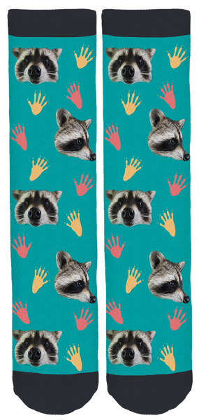 Izzie's Pond Raccoon Crew Socks