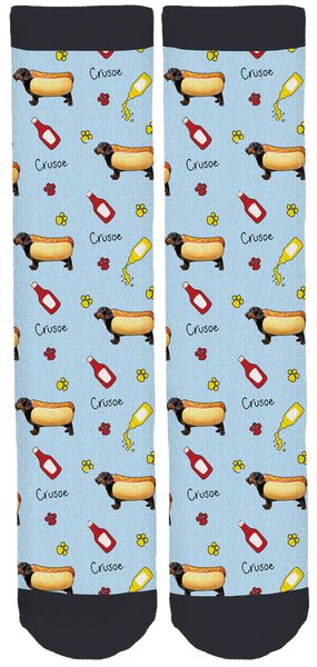 Crusoe the Celebrity Dachshund Crew Socks