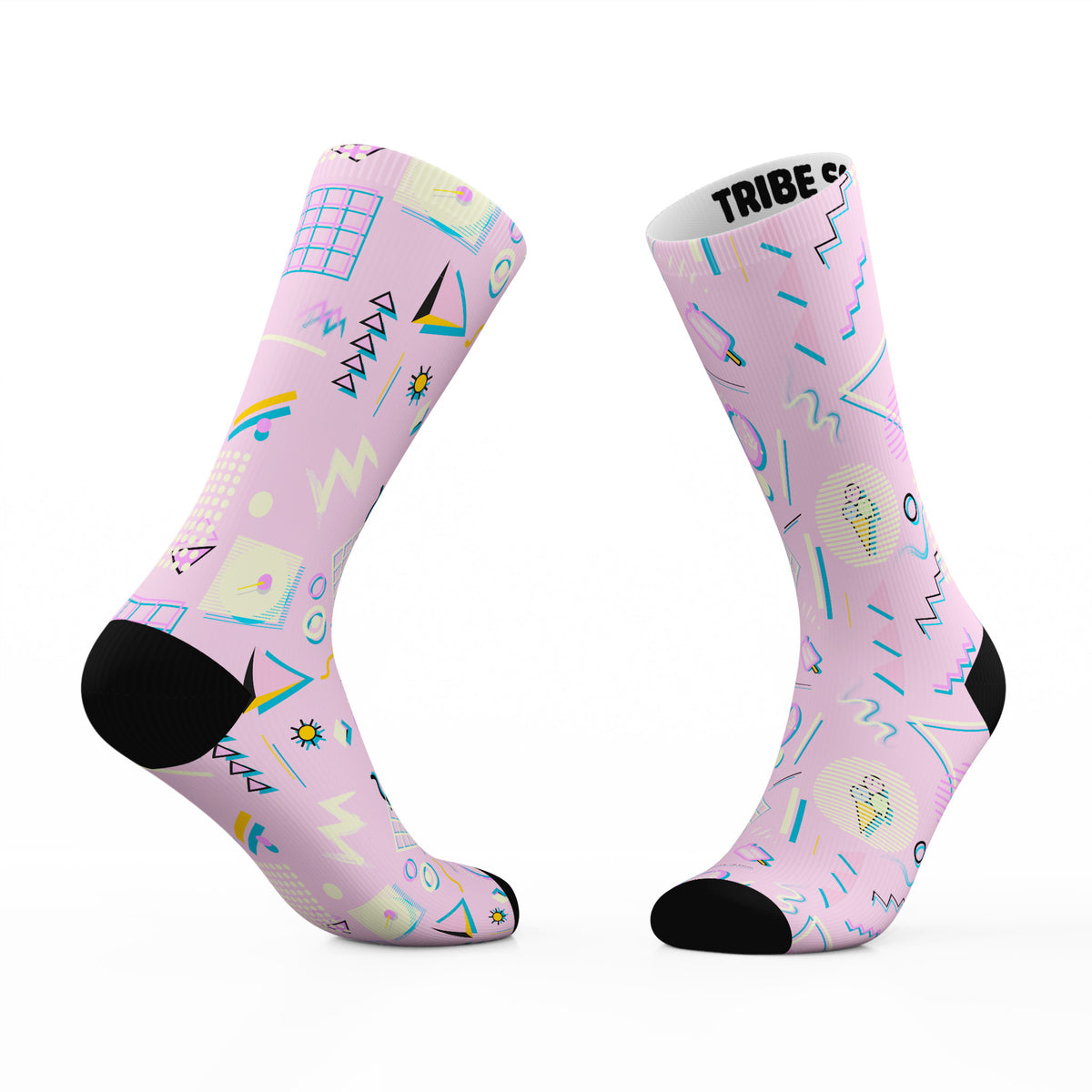 | Cream Socks Ice 80s Tribe Socks
