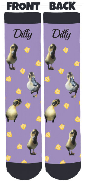 Flip Side Sanctuary's Dilly the Duck Crew Socks