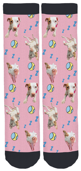 Gummy the Pit Bull Crew Socks