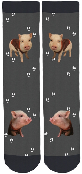 Limited Edition Pumpernickel The Mini-Pig Bamboo Crew Socks!