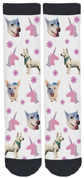 Luna the UniDog Crew Socks