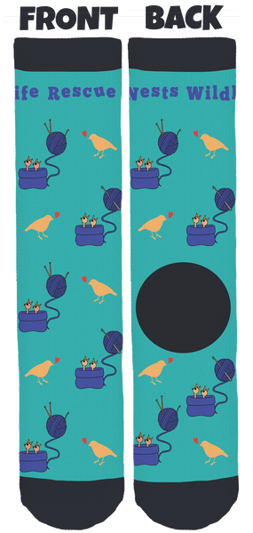Wildlife Rescue Nests Crew Socks