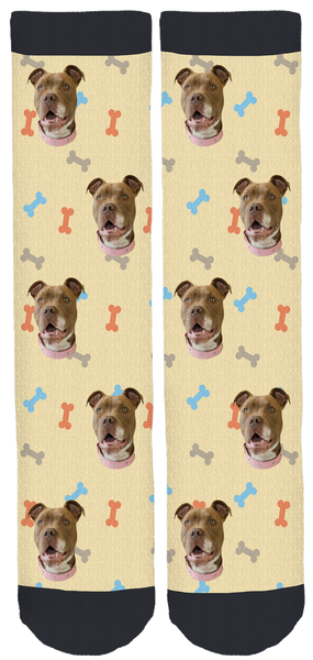 Hazel the Pitbull Crew Socks