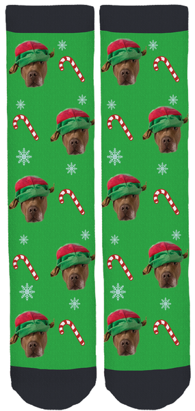 The Hazel the Pitbull Foundation Holiday Crew Socks