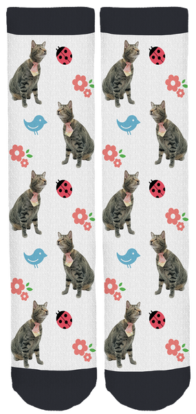 Oskar The Blind Cat Crew Socks
