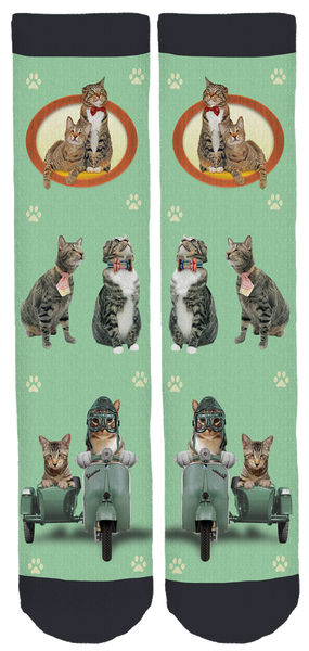 Oskar the Blind Cat Crew Socks