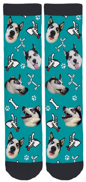 Blu the Husky Crew Socks