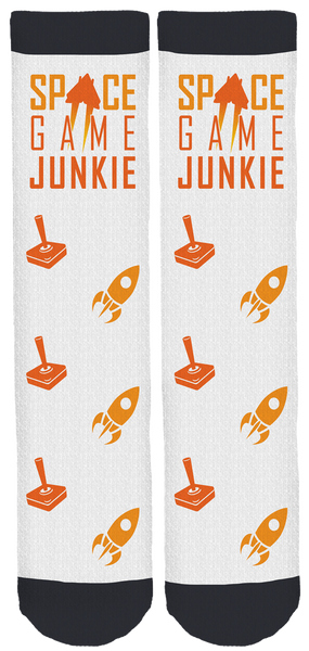 Space Game Junkie Crew Socks