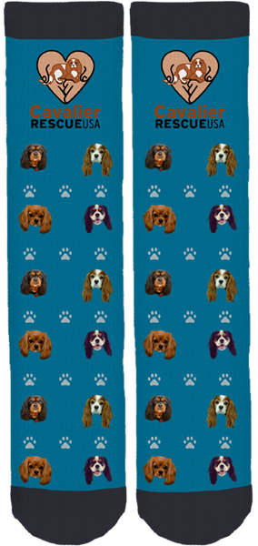 Cavalier Rescue USA Crew Socks