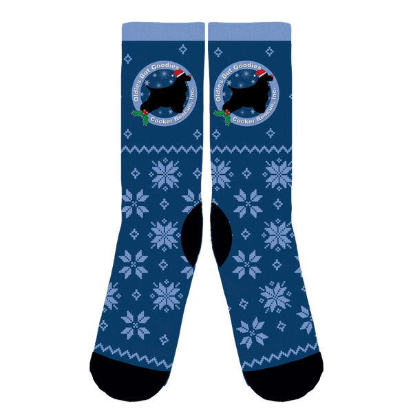 OBG Cocker Spaniel Rescue Winter Crew Socks
