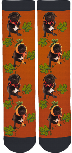 Oliver the Pug Pig Crew Socks