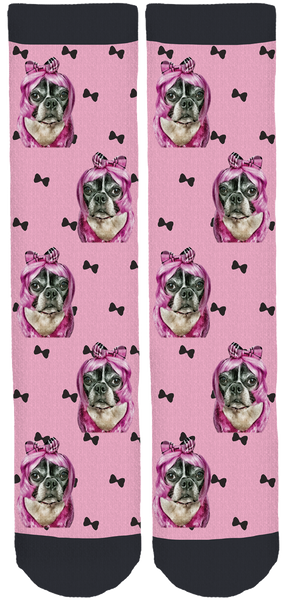 Stinky Penelope Pink Crew Socks