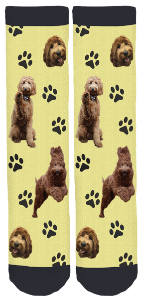 Ellie the Golden Doodle Crew Socks