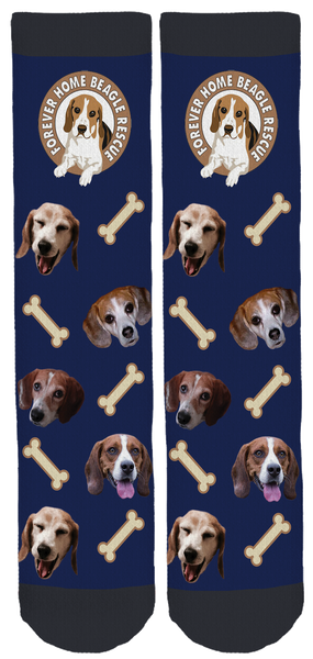 Forever Home Beagle Rescue Crew Socks