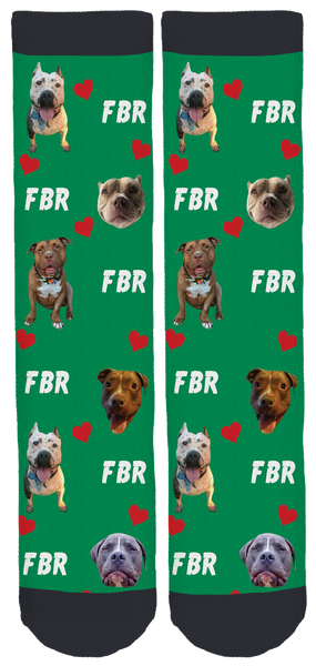 Fresno Bully Rescue Holiday Crew Socks