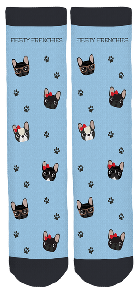 Fiesty Frenchies Crew Socks