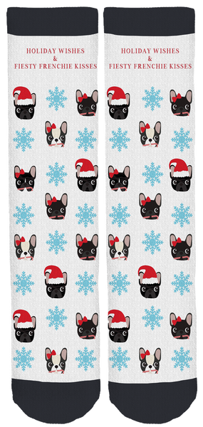 Fiesty Frenchie Holiday Crew Socks