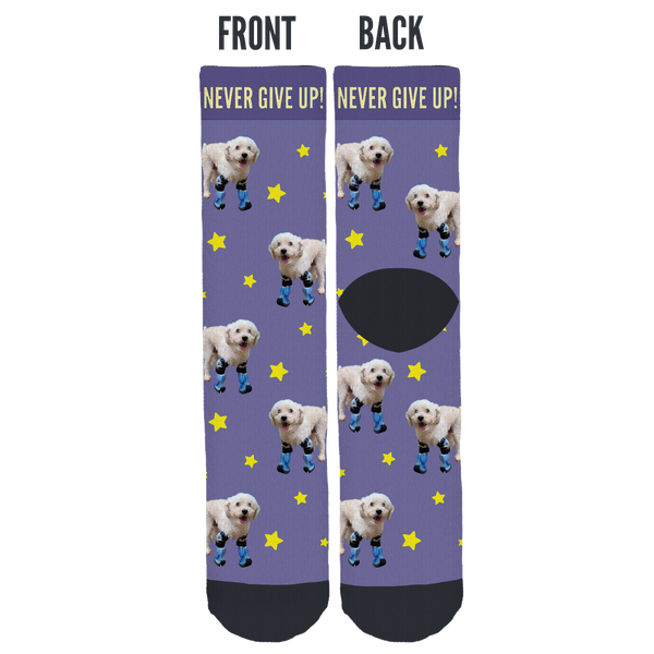 Never Give Up Crew Socks