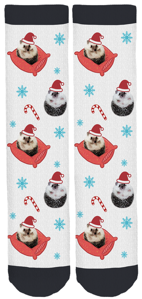 Mr. Pokee the Hedgehog Holiday Crew Socks