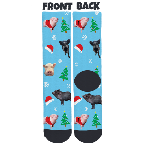 Pickle the Pig & Prof Sprout Holiday Crew Socks