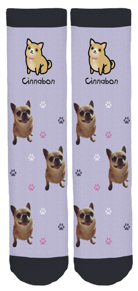 The Little Blue Dog Crew Socks