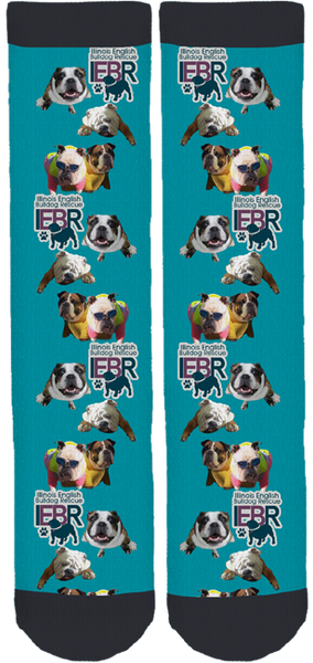 IL English Bulldog Rescue Crew Socks