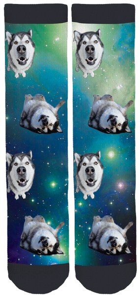 Layla the Malamute Crew Socks