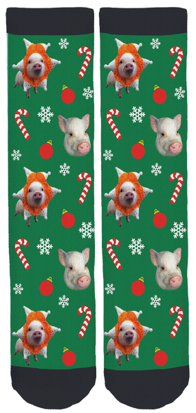Pumpernickel the Mini-Pig Holiday Crew Socks