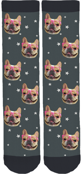 Chloe The Mini Frenchie Crew Socks