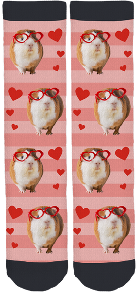Mieps the Guinea Pig Heart Socks