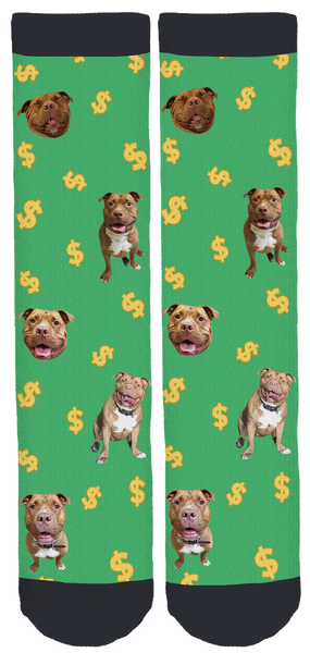Meaty the Pit Bull Crew Socks
