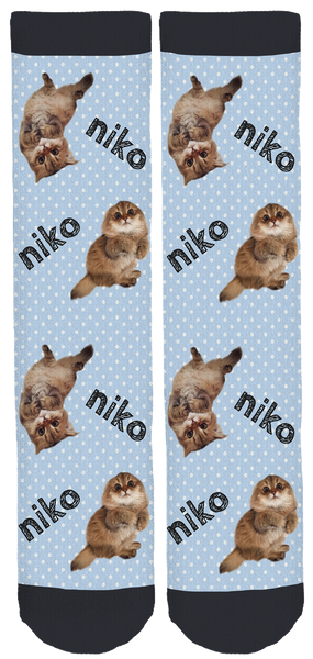 Niko the Cat Crew Socks