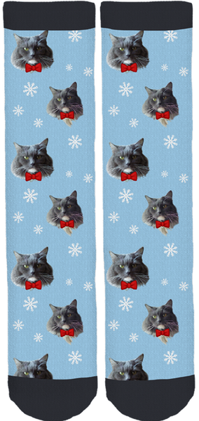 Moe Grey the Cat Crew Socks