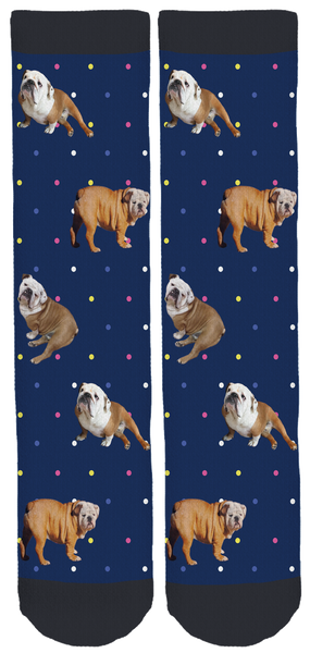Mr. Gerald the Bulldog Crew Socks