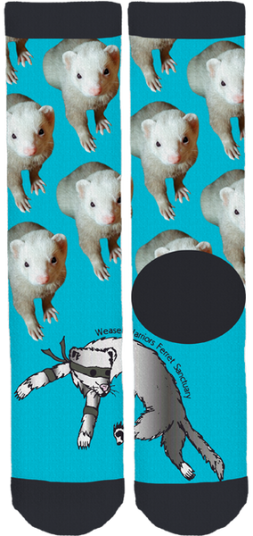 Weasel Warriors Ferret Sanctuary Crew Socks
