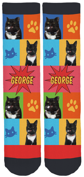 My Cat George Crew Socks