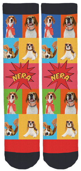 Nera the Beagle Crew Socks