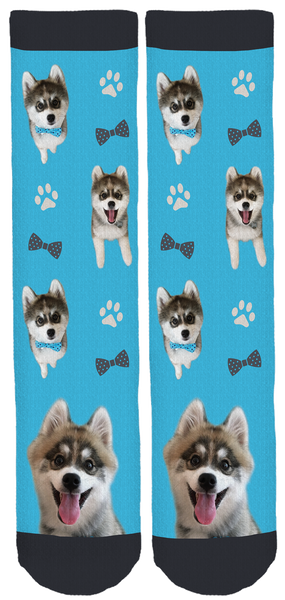 Norman The Pomsky Crew Socks