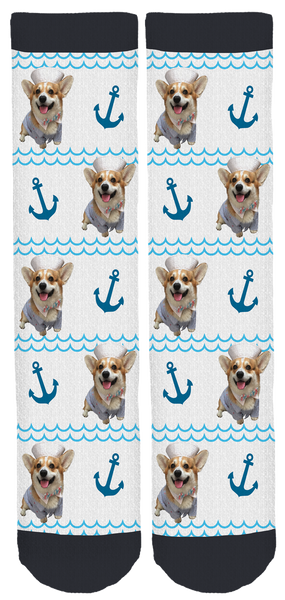 Peanut the Corgi Crew Socks