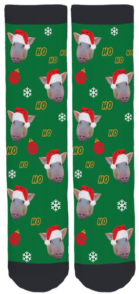 Pickle the Pig Holiday Crew Socks