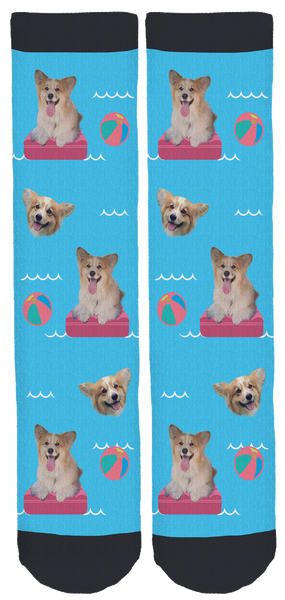 Butters the Fluffy Corgi Crew Socks