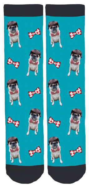 Pug Rides Shotgun Crew Socks