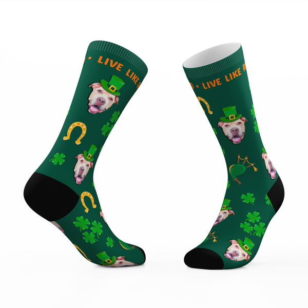 Live Like Roo Foundation Green St. Patrick's Day Socks