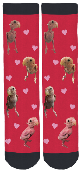 Rhea 'The Naked Birdie' Love Socks