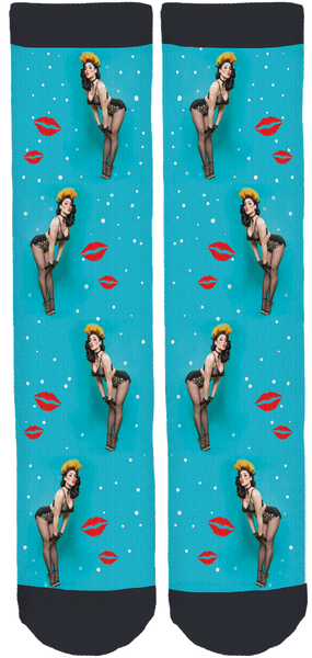 Roxi D'Lite Burlesque Crew Socks